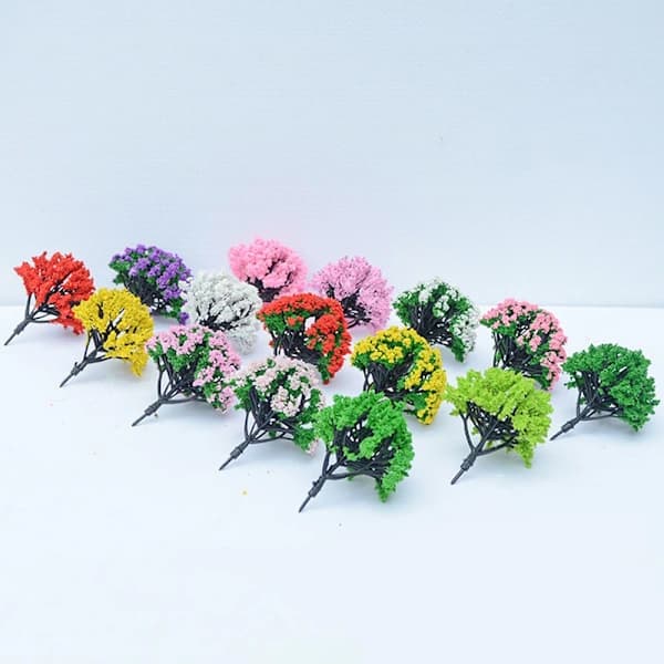 12 st Blommodell Miniatyrer Simuleringsträd Elfenben