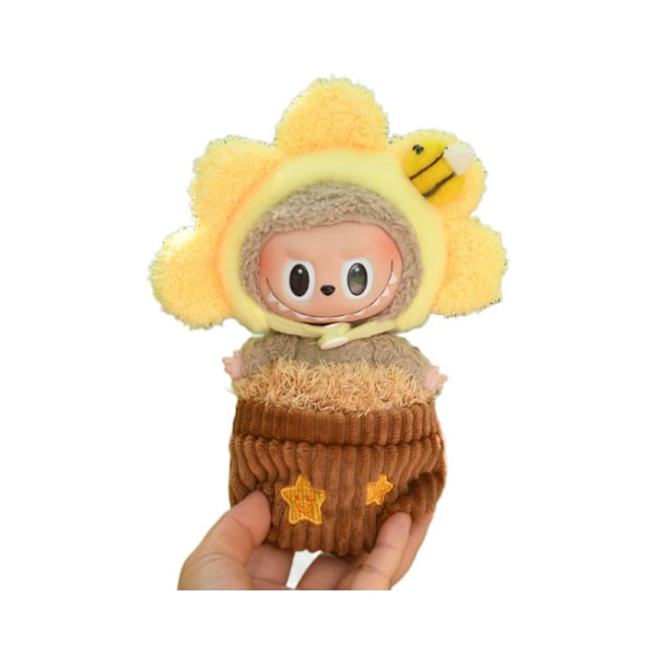 /NN/ Lämplig för första/tredje generationens LABUBU söta kläder, solroskruka babykläder (docka ingår ej) Yellow sunflower