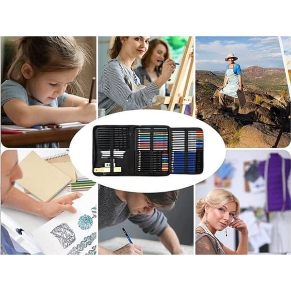 [NT] Taiteilijatarvikesetti Kotelolla - 74 osaa - Piirustuskynät