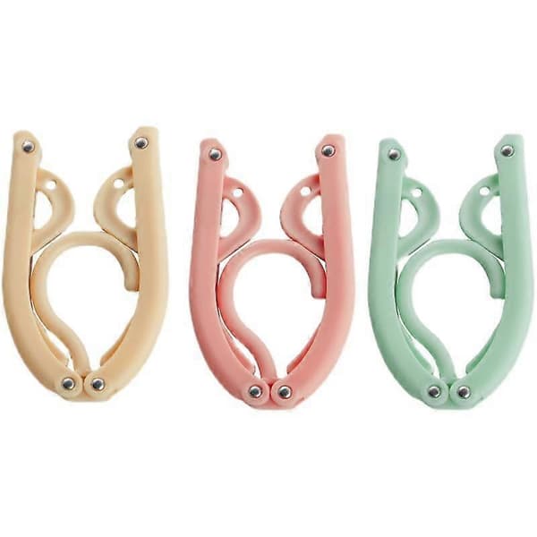 20 Portable Folding Travel Hangers, Space-Saving Plastic Clothes Hangers for