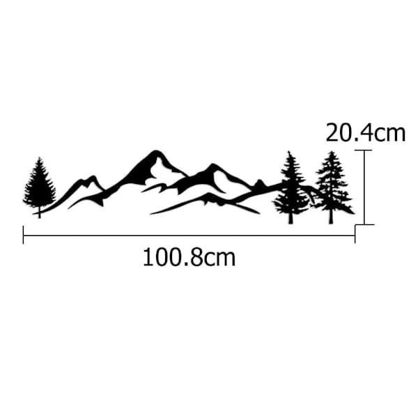 100 cm Bilmærkat Dekal Bilddekoration SORT sort