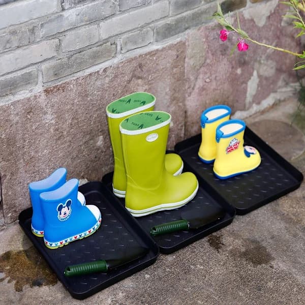 3-pack - Universalbricka - Multifunktionell - Plast - Rektangulär bricka - Serveringsbricka - Svart