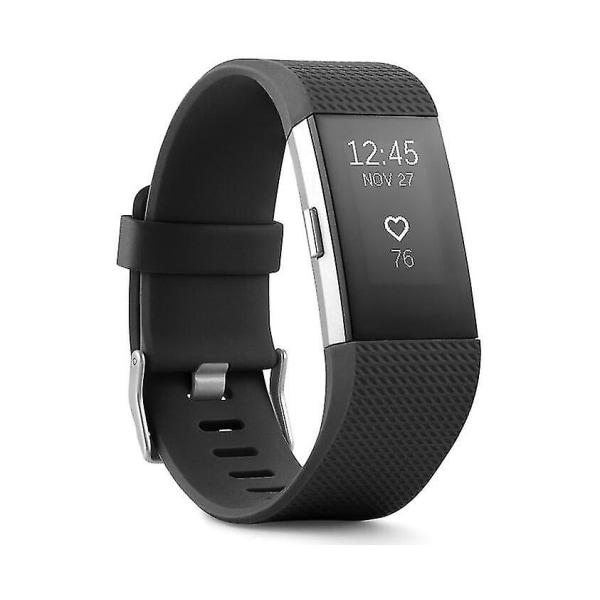 Smartwatch Fitbit Charge 2 Dial Svart 38mm rem Silikon Fitness Armband