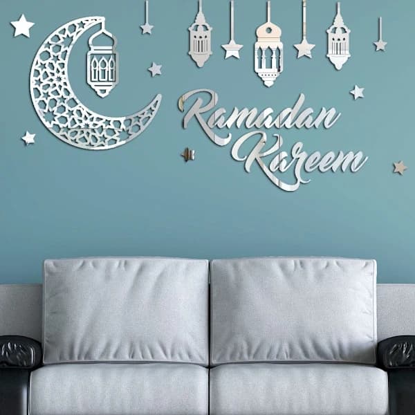 Seinätarrat Peilitarrat Eid Mubarak Ramadan Koristeet MUSTA 2