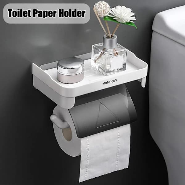 WC-paperiteline Säilytysteline HARMAA Harmaa