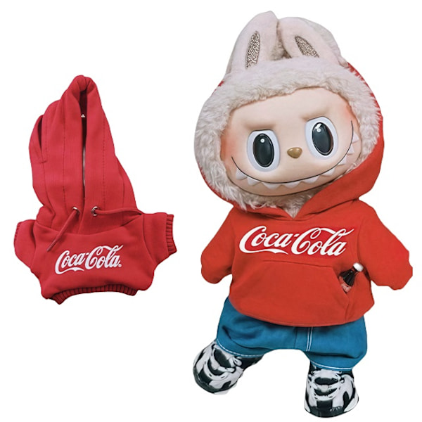 /NC/Labubu Labubu Designerklær Luksus Dukke Klær og Tilbehørssett Labubu Cocacola set-2 pice