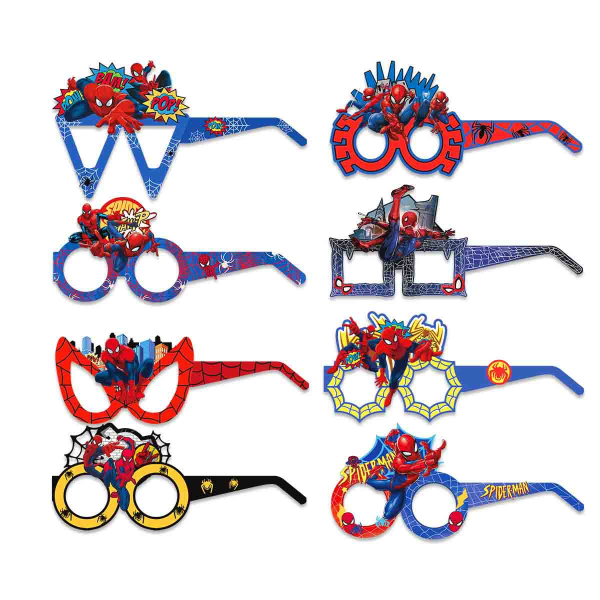12Pack Spider-Man Party Glasses Set: Roliga fotorekvisita för barnfödelsedagsfester!