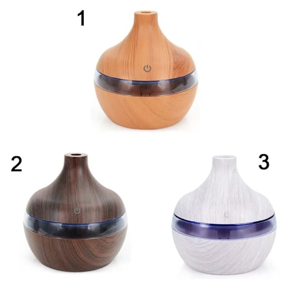 USB Luftfukter Elektrisk Aromaterapi Diffuser med 7 LED-lys