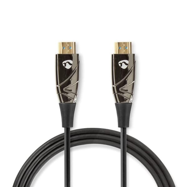 Aktiv optisk High Speed ​​HDMI-kabel med Ethernet | HDMI™-kontakt | HDMI™-kontakt | 4K@60Hz | 18 Gbps | 10,0 m | Rund | PVC | Svart | Gaveeske_NN