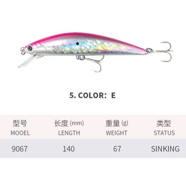 Minnow Fiskestik Sjunkende Lure E E E