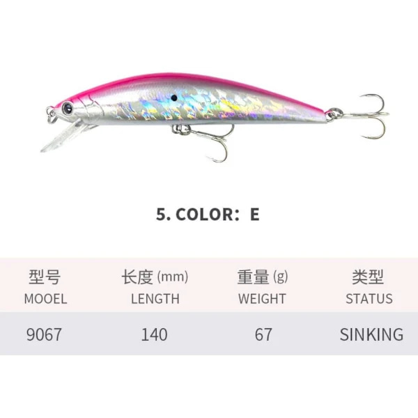 Minnow-uistin Sjunkiva E E E