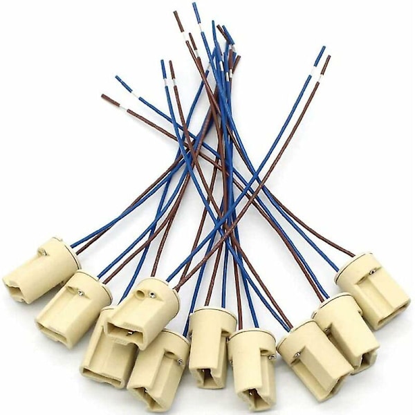 10 stk. G9 Keramiske Lampeholdere, Halogenlamper Keramiske Kontaktudtag, G9 Lampeholder 250v G9 Sokkel Keramisk Lys Lampeholder/NC/