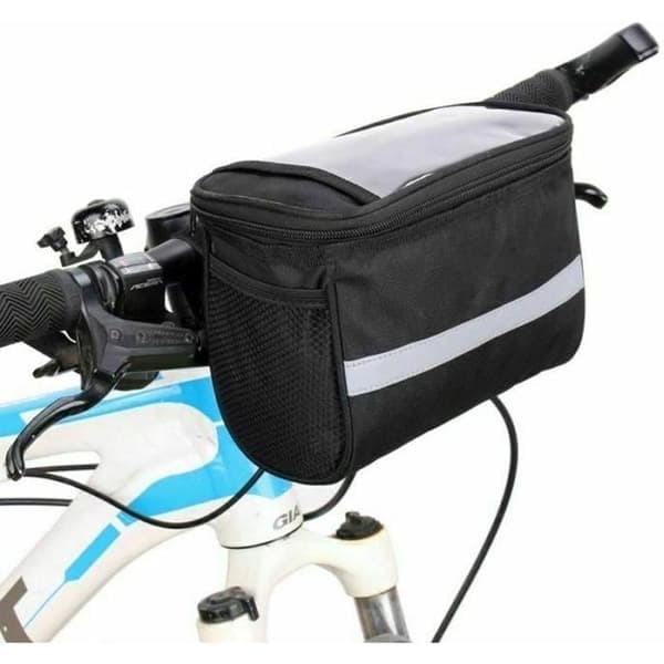 {NT}Multifunktionel cykeltaske Mountainbike Cykel Vandtæt - Stor kapacitet Foldbar MTB-styr taske Sort