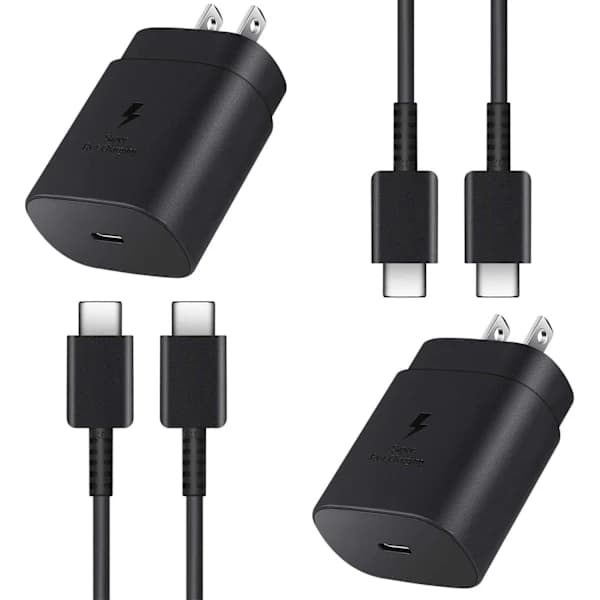 Samsung 25W SUPER 3A USB-C Oplader + 1M kabel sort