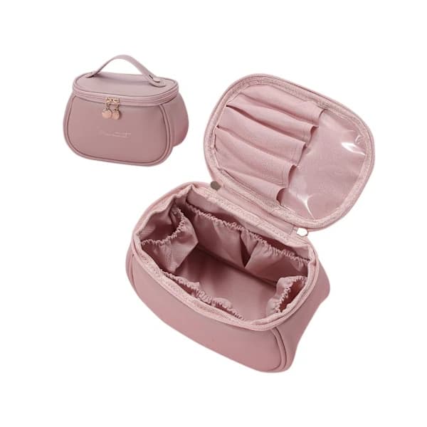 Makeup taske med flere rum ROSA Pink