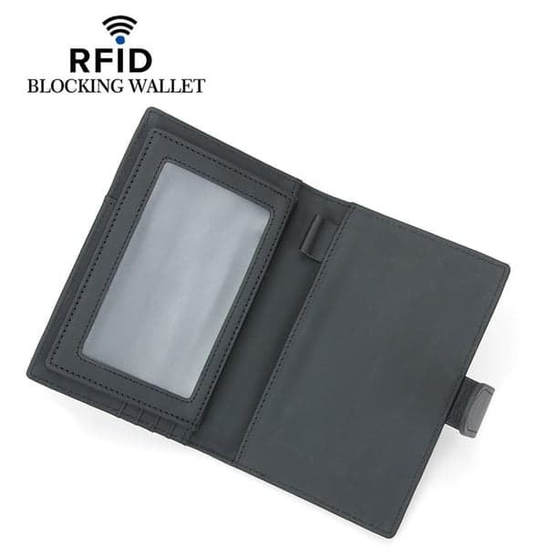 Genuine Leather RFID Passfodral - Säker Reseplånbok