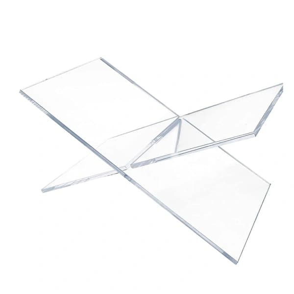 Transparent bokstativ i akryl X-format struktur