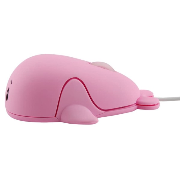 Delfinformad USB -mus 1600 dpi optisk minimus för barn Pink