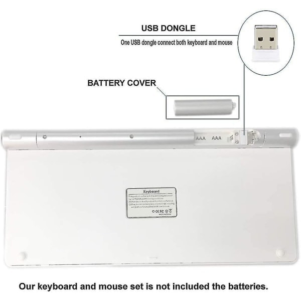 Langaton näppäimistö ja hiiri Apple Imac Windowsille tai Androidille (2,4g langaton)