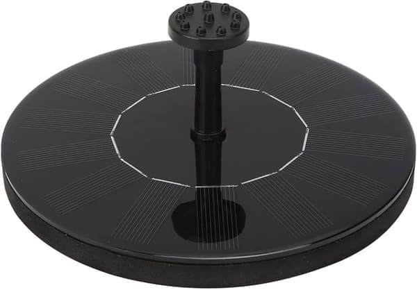 Solarfontän Solvattenpump Kit Borstlös DC Solcellsdriven Vattenfontänpump Svart dubbelfilter Justerbart flöde med 6 munstycken