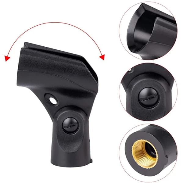 Mikrofonholder Mic Clip Skrueadapter