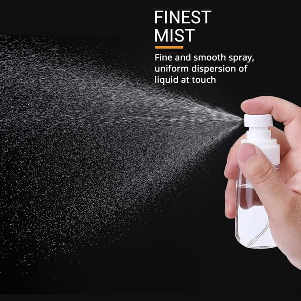 2 st - Sprayflaskor - Tomma mini sprayflaskor - Fin dimma - Lämplig för toner, parfym och hårspray - 60 ml - Klar och transparent blå