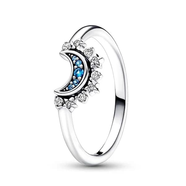 Månen og solringen diamantring 9B B 9B