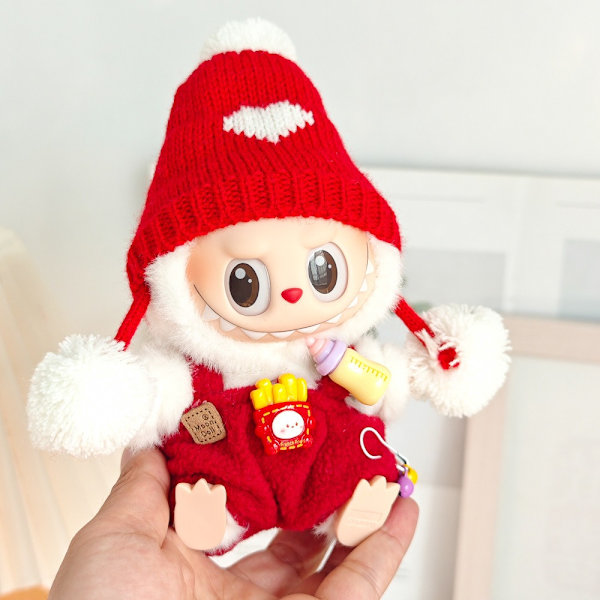 /NC/X-16 Nye Ankomst Kun Tøj Søde V1 V2 Labubu Blind Box Vedhæng Dukke Diy Udklædningssæt Lille Monster Hagesmæk Bukser Baby Tøj Only Clothes(No Doll) 17