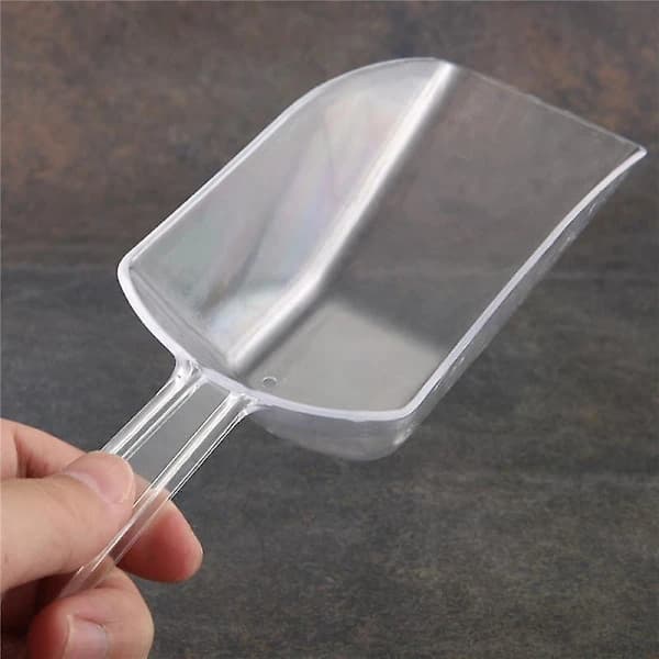 3-delad pallis-glasskrapaformad plastskopa - Transparent