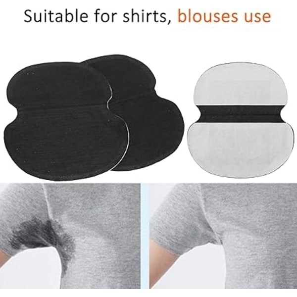 60 st Armhålesvettlappar Underarmsskydd Klänning Non-woven Tyg Underarmsskydd Osynliga Underarmsskydd Svart_ NN