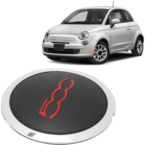 Centrum Navkapsel för kompatibel FIAT 500, Vätskeavvisande Hjulcentrumkapslar med Kromlist, OEM 68078419AC/NC/