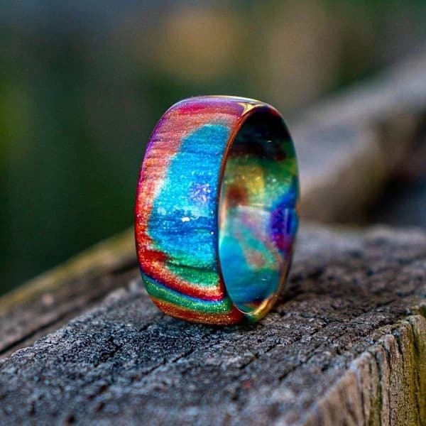 2 stk. Sky Star Ringe Syvfarvet Ring 9 9