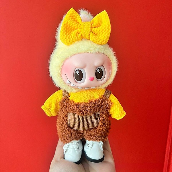 /NC/Kun tøj Anden generation tegneserie LABUBU Sid Party Series Dukke Frakke Vinter Sweater Sæt Labubu Legetøj Tøj 7