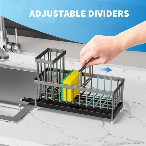 Opvaskebørsteholder - Holder svamp og børste - Elegant design i rustfrit stål