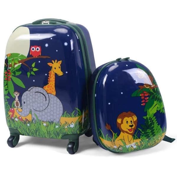 2-delat resväskeset resbagage barnbagage 16'' resväska + 12'' ryggsäck_NN