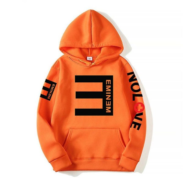 Eminem Sweatshirt Eminem Anti-e Hip-hop tjock tröja för män och kvinnor hoodie 3XL orange