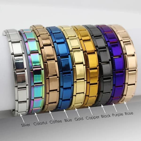 Hapiship nye smykker til kvinder 9 mm bredde Itanlian elastisk berlockarmbånd Mode armbånd i rustfrit stål ST-