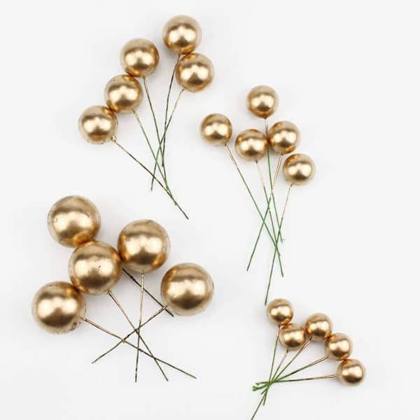 Guldkulor Kagetopper Kagedekoration GULD 2/2,5/3/4CM Guld 2/2,5/3/4cm