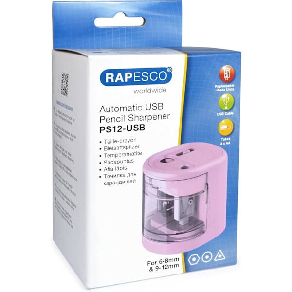 USB-driven elektrisk pennvässare, rosa