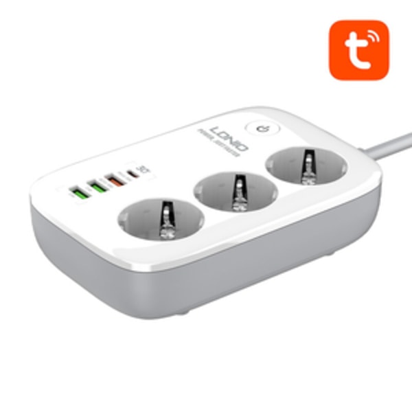 Smart Wi-Fi grenuttak LDNIO SEW3452, Tuya (hvit)