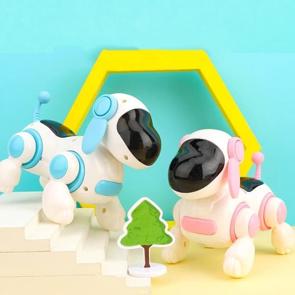 Interaktiv Bionisk Robothundeleke for barn - Krypende, lys & musikk, perfekt gave!