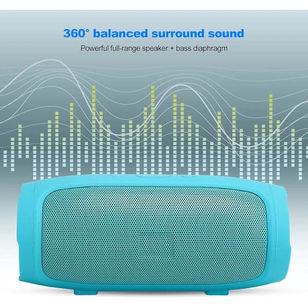 NA/Bluetooth-högtalare, portabla stereo HIFI-högtalare, multimediahögtalare med dubbla horn, stöder U-diskuppspelning, stöder röstsamtal (Grön)