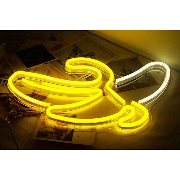 1 st Banan Neon Skylt USB LED Ljus Konst Väggdekor för Sovrum