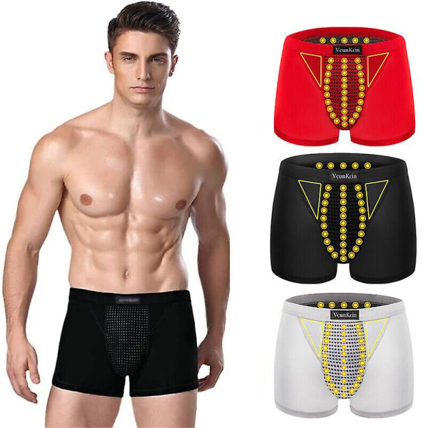 Men's Energy Field Thpy Pants Magnetic Male Underwear Boxer 3XL Red