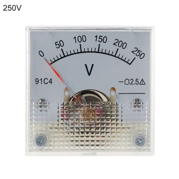 DC-voltmeter Analogt panelmeter 0-250V 0-250V 0-250V