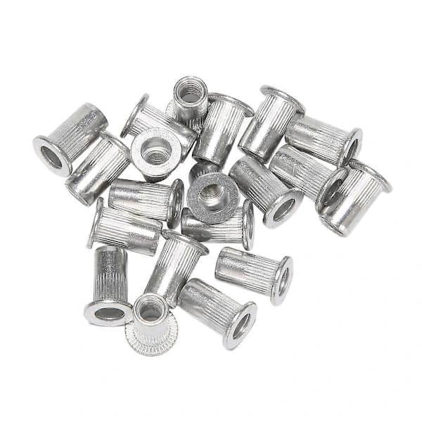 M5 Aluminium Flat Hode Nitmutter Innsettingsmuttere Silverton 60stk