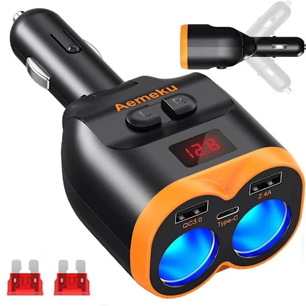 Sigarettenner Splitter 12-24v - USB-C