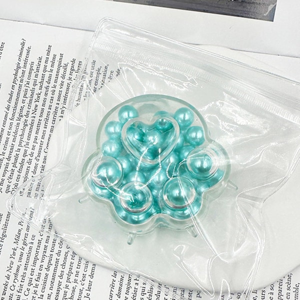 Katttass-Taba Squishy Legetøj - Transparent Katttass-Perle Taba Squishy Legetøj, Pinch Family Squishy Fidget Legetøj, Silikone Squeeza