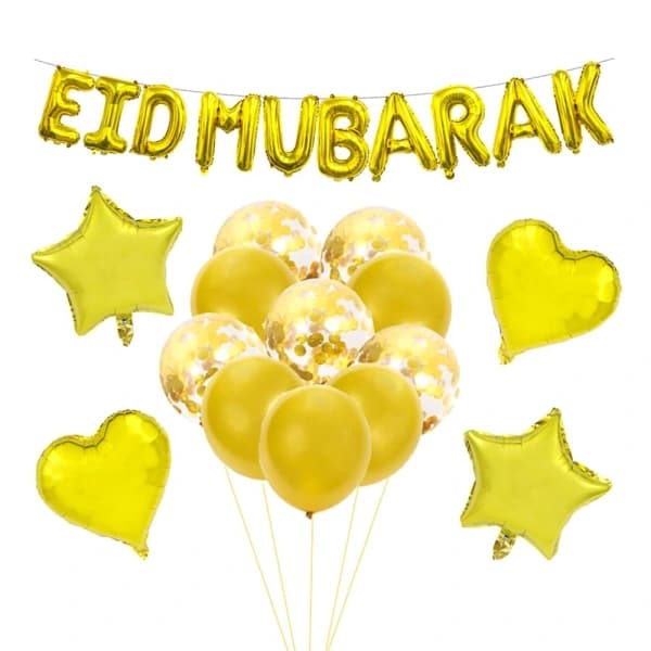 Bokstavballonger EID MUBARAK Ballonger TYPE A TYPE A