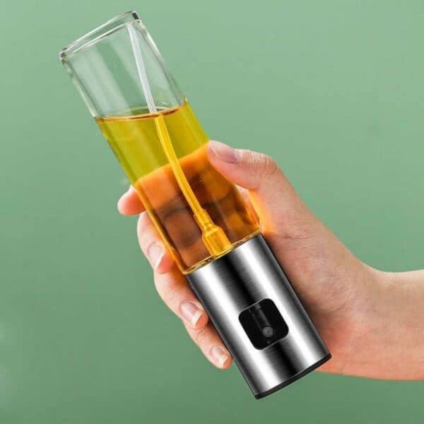 Oljesprayflaske for sunn matlaging 100ml silver